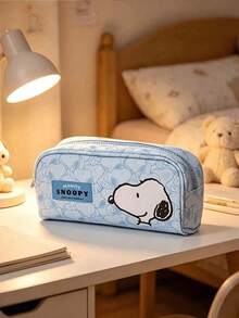 SNOOPY 1pc Large Capacity Pencil Case, Cute Stationery Bag, Can Store Pencils, Pens, Erasers, Rulers, Stickers And Sticky Notes, Suitable As Birthday Gift And Party Favor - View 5