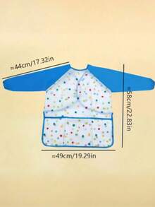 1pc Multi-Color Artist Grade Reverse Painting Apron, Long Sleeve Waterproof Art Smock, Adjustable Shoulder Straps, Studio Painting Protective Gear, Stain-Resistant Fabric, Craft Clothing, Essential For Art Class - Multicolor - View 6