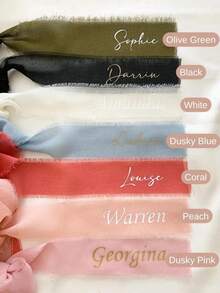 Personalized Silk Wedding Ribbons, Wedding Chiffon Ribbons Name Tags, Wedding Ribbons Place Cards, Bridesmaid Gift Customized Bows, Patchwork Fillers, Cotton Lining, DIY Handmade Fabrics, Sewing Accessories, Quilting Materials, Adhesive Backing Fabrics, Lining, Sewing Supplies, DIY Sewing, Handmade Sewing Fillers, Patchwork Materials, Quilting Accessories, "Eternal Love" Theme, Frayed Edge Design - Multicolor - View 9