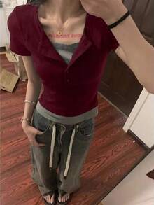 Women Tops - Navy Blue - View 5