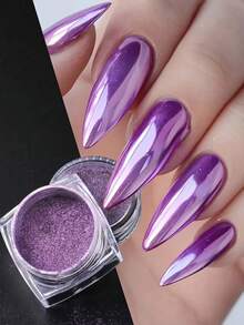 12 Colors Holographic Nail Powder Set, Mirror Effect Y2K Style, With 6 Application Sticks, Suitable For Nail Artist Salon Set And Beginners - Multicolor - View 6