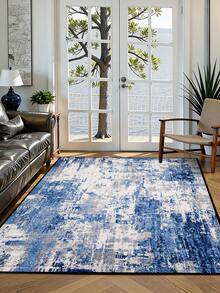 1pc Modern Geometric Area Rug, Washable Patchwork Print Polyester Rectangular Carpet, Easy Care Suitable For Living Room, Hallway, Bedside, Sitting Room, Bedroom, Office, Kitchen, Farmhouse Home Decor - Multicolor - View 8