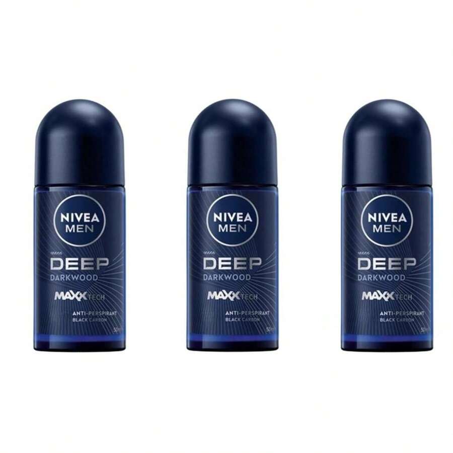 Nivea Men's Deep Segar & Kering Roll-On Deodorant - 1.69 Fl Oz - Pack Of 3 - Multi Scents - View 1