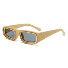 1 chiếc kính thời trang gọng vuông nhỏ kiểu retro unisex chất lượng cao, cá nhân hóa, phù hợp cho dạo phố, dự tiệc và đeo hàng ngày. - A - Xem 12
