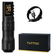 XNET 1pc NAGA Wireless Tattoo Machine Pen 2.0-4.2mm Adjustable Stroke Powerful Customized Motor Tattoo Beauty Micro-Pigmentation Pen - Black - View 11