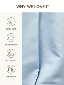 1pc 100% Polyester Lace Solid Color Pillowcase (Pillow Insert Not Included), Suitable For Bedroom Decor, Wedding, Romantic, Bohemian Style - Baby Blue - View 3