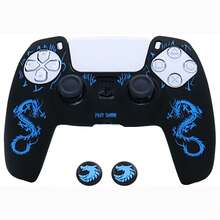Dual Dragons Controller Skin Cover For 5 Controller, RALAN 1 Controller Protector Case+2 Customised Thumb Grips Caps - View 9