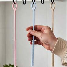 1pc Extra Long Silicone Straw Cleaning Brush Designed For Thin Straws, Easily Reaches Deep Into Cup Lids/Baby Bottle Straws/Cups, Soft And Flexible, Thoroughly Removes Dirt - Multicolor - View 2