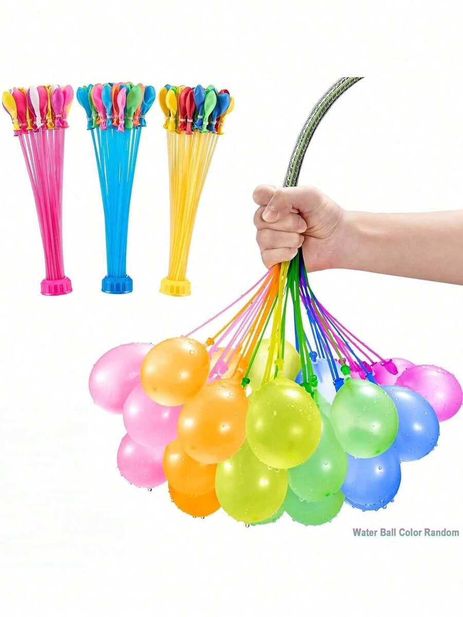 1 Set Tropical Color Self-Sealing Water Balloons, Summer Fun Water Game Supplies, Tropical Party Balloons, Thickened Large Latex Material, Suitable For Outdoor Camping, Beach, Swimming Pool (Random Color Delivery) - Multicolor - View 1