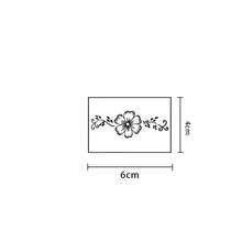 1 pieza Pegatina de tatuaje floral realista de PVC resistente al agua y anti-roce, adecuada para uso diario - Gris - Ver 5