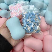 New Soap Ball Squishy Soap Stress Ball Fidget Toy Crunchy Squeeze Ball Round Blocks Filled ASMR Anti Stress Toys For Adults - A - Xem 9