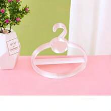 10/15/30/50pcs Oval Scarf Shawl Tie Rack Round Hanger Multifunctional Clothing Display Slot Storage Rack Space-Saving - Silver - View 2