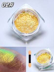 變色龍美甲粉 多色變色金屬閃光 細緻鏡面效果 虹彩亮粉 美甲裝飾配件 適用於美甲店 DIY 創意設計 奢華亮面發光彩虹色調 8色組 多樣裝 配備抹布工具 (0.5g/瓶) - 彩色 - 查看 13