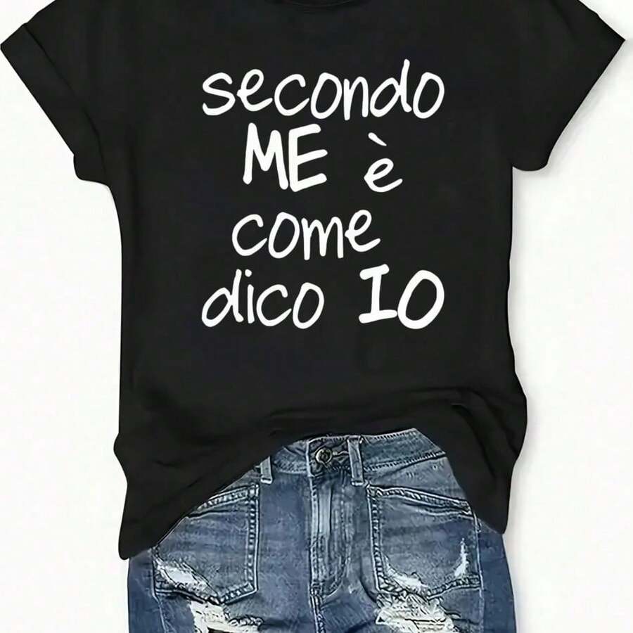 2026 Women's Quality Casual Cotton T-Shirt, Women's T-Shirts With Cartoon And Wine Print, Fun And Fashionable Clothes For Spring Summer, Elegant Women's T-Shirt, Printed T-Shirt For Girls, Unisex Basic T-Shirt - 黑色 9 - 查看 1