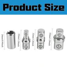 Set Adaptor Soket 4 Buah, Adaptor Soket Kunci Ratchet, Adaptor Kunci Ekstensi, Konverter Ukuran Penggerak 1/4", 3/8", 1/2" - Dengan Kepala Ujung, Cocok Untuk Mata Bor dan Kunci Pas Listrik - 4 buah - View 4