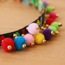 1 pieza Collar para mascotas con estampado geométrico colorido de estilo bohemio, con decoración de cuentas colgantes de colores, cadena dorada ajustable para gatos y perros, accesorio para mascotas ligero, adecuado para uso diario, fotografía, fiestas y festivales de primavera/verano - Multicolor - Ver 10