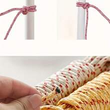 2pcs Drill Multifunctional Colorful Home Clothes Drying Rope Nylon Braided Outdoor Quilt Line Garden Storage Heavy Duty Clothesline Camping Backyard Laundry Organizer - Multicolor - View 10