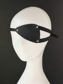 1 PC Adjustable Black PU Leather Pirate Eye Patch - Classic Cosplay Accessory For Halloween, Costume Role Play,Party - IN - View 9
