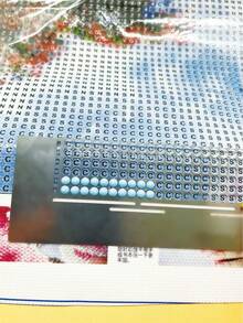 216-Grid Stainless Steel Rhinestone Alignment Ruler, 141 Drill Point Template, Non-Stick Drill Tool For Neat Drill Placement, Essential Craft Supply For Large-Scale 5D Diamond Painting And Point Alignment - Steel Ruler - View 3