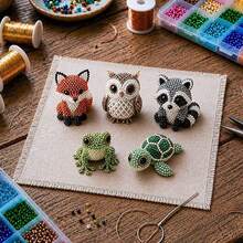 1 Set Exquisite DIY Animal Beaded Kit, Cute 3D Animal Beaded Craft Set, Includes Colorful Beads And Instructions, Adult Creative DIY Handmade Jewelry Art Craft Set - Multicolor - View 6