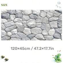 Tranh nền bể cá đá trắng, nhãn dán nền bể cá, hình ảnh phẳng 2D, tự dính mặt trước, đồ trang trí bể cá, trang trí phong cảnh, nhãn dán nền bể bò sát - A - Xem 11