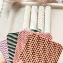 Geometric Texture Clay Roller Set, Suitable For Polymer Clay, Ceramics, Pottery, Jewelry And Earring Making, Handmade DIY Clay Texture Tools - Geometric Roller - View 11