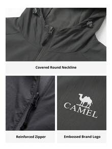 CAMEL CROWN Chaqueta de protección solar para exteriores para hombres, protección UV, impermeable, fresca, absorción de humedad, secado rápido. Adecuada para primavera/verano. Estilo unisex. - Gris verde oscuro - Ver 4