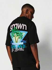 Camiseta  con estampado gráfico del resort - Negro - Ver 1