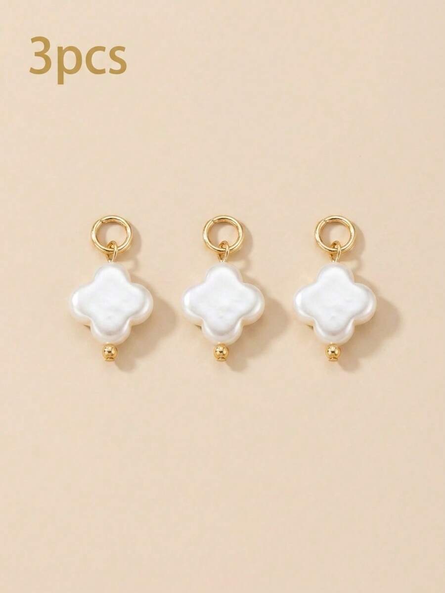 3件組夏季十字貝殼吊墜,高端海灘風,14K鍍金銅飾品,適合DIY珠寶製作配件,如手鍊、腳鍊、項鍊、身體鍊 - 彩色 - 查看 1