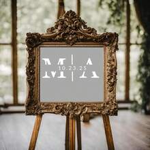 Personalized Wedding Mirror Stickers, Customizable Text, Suitable For Weddings And Events, Can Be Used As Welcome Sign Stickers, Bridal Shower Event Display Stickers, Multi-Functional, Highly Decorative, Reusable, Exquisite, Fashionable, High Quality, Rich Colors, Modern, Customized - Multicolor - View 4