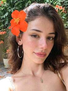 10Pcs Bright Orange Hibiscus Flower Hair Clips, Tropical Hawaiian Boho Beach Vacation Hair Accessories For Women Bridesmaids Suitable For Any Hairstyles, Ideal For Beach Trips, Hawaiian Parties, Tropical Vacations, Weddings,Bachelorette Parties, Birthdays, Music Festivals, Summer Daily Wear, And Any Special Occasions Summer Gift For Women,Claw Clips - Orange - View 8