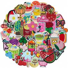 5/6/20/24/30入 水果綜合冰淇淋棒棒冰奶昔蔬菜刺繡貼布，燙貼/手縫衣物配件，適用於衣服、夾克、牛仔褲、長褲、洋裝、背包、鞋子、帽子、布料裝飾、時尚貼布 - 多色 - 查看 9