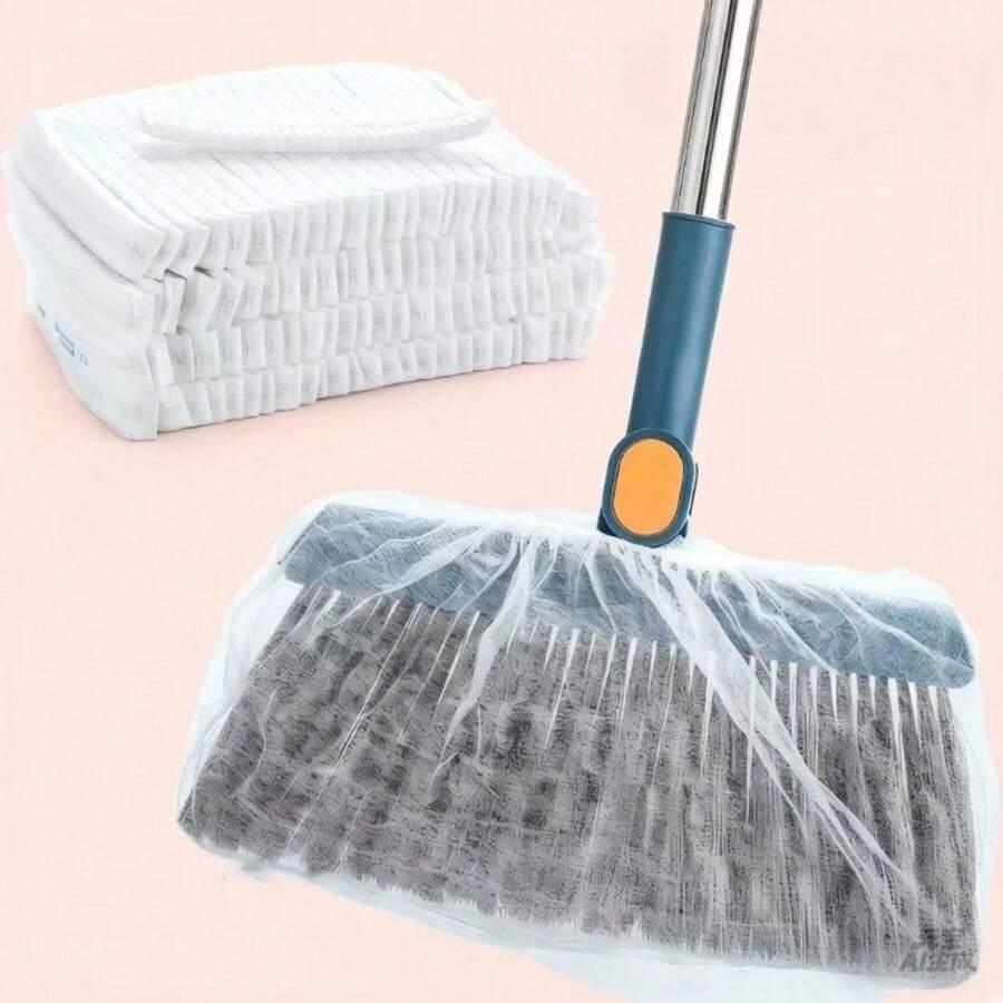 1/50/100 Pieces Of Disposable Broom Cloths, Suitable For Household Cleaning - Featuring Static Adsorption And Dust Prevention Functions - Can Be Freely Stretched Without Worrying About Deformation - Compatible With Various Sizes Of Brooms