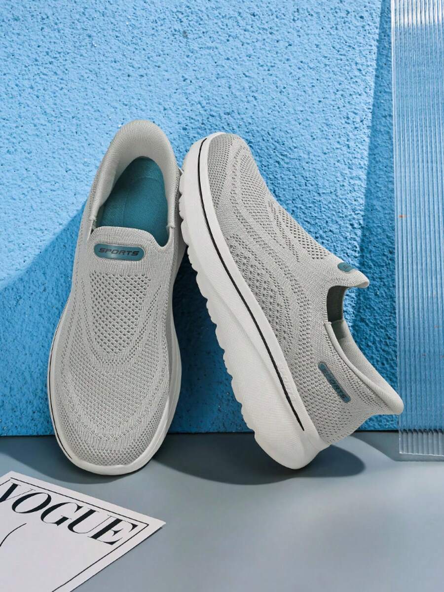 Zapatos deportivos de running ligeros para hombre, zapatos casuales para exteriores, zapatos unisex para pareja, de moda, cómodos, transpirables, para todas las estaciones, sin cordones, con suela gruesa, amortiguadores de impactos, cómodos, zapatos deportivos para exteriores