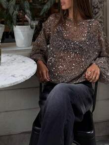 Women Tops - Light Brown - View 3