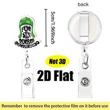 2D Flat Design Creative And Fun Badge Roll, 1 Piece, With A Lightweight Retractable Name Tag Lanyard With Waist Clip, Suitable For Nurses, Employees, Doctors, And Nursing Assistants |   ID Retractable Lanyard, 2D Flat Design - 1 - View 2