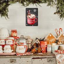 Joyline Vintage Christmas Decor Gifts Rustic Hot Cocoa Bar Fresh Baked Cookies Cakes&Treats Tin Sign For Home Farmhouse Kicthen Cafe Bar Wall Decor 8 X 12 Inches (3238) - 1PC - 查看 5