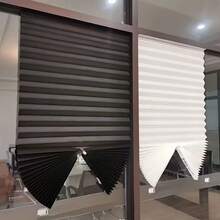 No-Drill Pleated Blackout Curtains, Solid Color Adjustable Size Foldable Window Blinds, Suitable For Bedroom, Living Room, Office, Bathroom, Blackout Heat Insulation Retractable Window Film, Lightweight, UV Protection, Privacy Protection, Easy Installation, Minimalist Pleated Curtains - A - View 12
