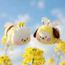 SKZOO BT21 Juguetes de Peluche de Dibujos Animados Anime Lindos Serie Minini HONEY BEE Abejita de Peluche Llaveros y Encantos de Bolsa-Perfecto para Fans de ARMY, Coleccionistas, Cumpleaños y Parejas - Multicolor - Ver 4