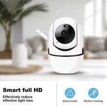 2 piezas Cámara de inteligente 1080P Full HD blanca, monitoreo, cámara de red, visión nocturna infrarroja, compatible con WiFi 2.4G, detección de seguimiento de movimiento, almacenamiento en tarjeta SD/nube (tarjeta no incluida), alimentada por USB, intercomunicador de audio bidireccional, visualización remota, detección de seguimiento de movimiento, monitoreo panorámico, cámara inteligente para interiores del hogar - Blanco - Ver 5