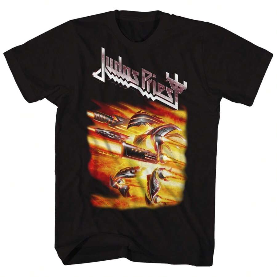 JUDAS PRIEST Cd Lgo FIREPOWER Official SHIRT LRG New Defenders Screaming Wings - Black - View 1