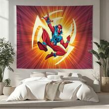 1pcs M Arvel Superhero Series S Pider-Man Theme Tapestry, Superhero Patter Wall Hanging Fabric Poster Cool Comic Art Background Blanket, Modern Home Fashion Decor, For Living Room Bedroom College Dorm Game Room Home Decor Fans Gift - Nhiều màu - Xem 1
