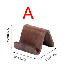 1pc Wooden Desktop Phone Holder, Desktop Storage Rack, Desktop Stand, Phone Holder, Desktop Decoration, Desktop Accent, Suitable For Dining Table, Desk - Multicolor - View 11