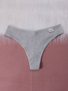 8Pcs/Set Tangas Para Mujer Women's Cotton Thongs Panties Comfortable Underwear Breathable Lingerie - 彩色 - 查看 8