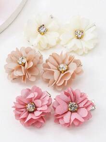 117pcs Girls Brown Hair Accessories Set, Bow/Rhinestone Flower/Hair Clip Cute Princess Simple Basic Hair Tie Rabbit Ear Hair Rope Hair Band High Elasticity Durable Non-Damaging Hair Tie Rhinestone Bow Hair Clip Suitable For Daily Use - Multicolor - View 7