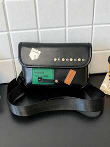 男士方型包、斜背包、單肩包、小方包、商務PU防水翻蓋包、錢包、中性商務收納包，適合出差、盥洗用品、工具收納，大容量，保持物品整齊且易於攜帶，黑色手提包、公事包、辦公用品、復古 - 彩色 - 查看 12