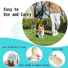 Tragbare Hundewasserflasche mit Ein-Tasten-Wasserauslass, auslaufsicherer Haustier-Reise-Wasserbecher für Outdoor-Spaziergänge - 300 ml und 500 ml - Übersicht 3