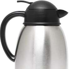 1.9 Liter/ 64 Oz Push Button Coffee Server Stainless Steel Interior & Exterior- Coffee Carafes For Hot Liquids Hot Water Urn Coffee Carafe Insulated Stainless Steel For Hot Drinks - Silver - View 2