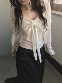 Women Tops - 白色 - 查看 1