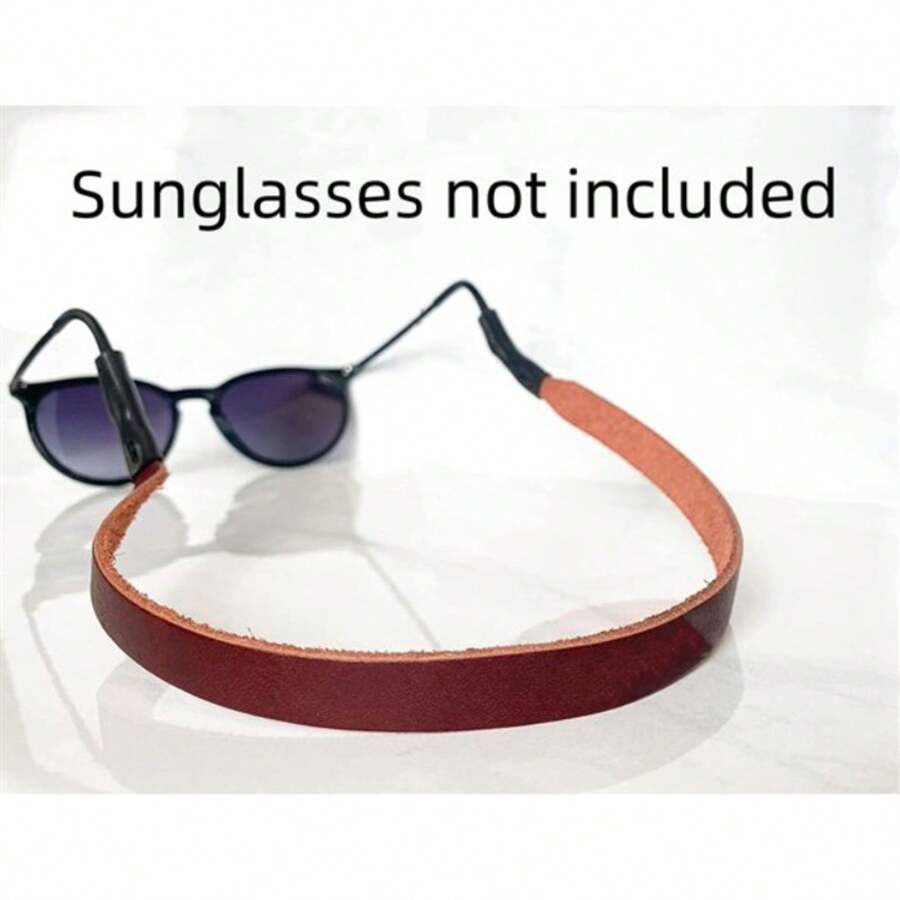 Minimalist Leather Glasses Strap With Anti-Slip Lanyard Design, Sturdy And Comfortable To Wear. Effectively Keeps Sunglasses Firmly In Place, Prevents Slipping And Losing. Lightweight And Stylish, Suitable For Most Spectacle Frames, Ideal For Daily Wear, Outdoor Activities, Travel And Sports Use. - 1 - View 1